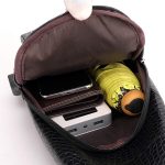 Men's Sling Bag Lightweight Waterproof Shoulder Crossbody Bag with USB Charging Port Brown - Image 7